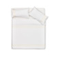 Teia cotton percale duvet cover and pillowcase set in white with floral embroidery, 180x200cm