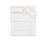 Set Elvia fundas nórdica y de almohada 100% algodón percal 180 hilos blanco cama 135 cm