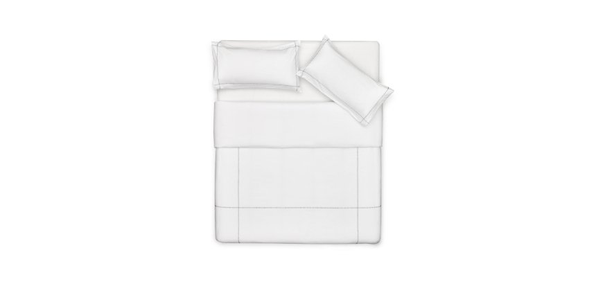 Set Elvia fundas nórdica y de almohada 100% algodón percal 180 hilos blanco cama 135 cm