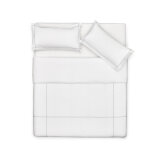 Set Elvia fundas nórdica y de almohada 100% algodón percal 180 hilos blanco cama 150 cm