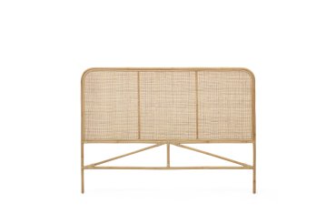 Quiterie rattan headboard with a natural finish, 150/160 cm