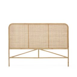 Quiterie rattan headboard with a natural finish, 150/160 cm