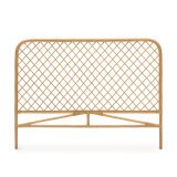 Citlalli rattan headboard with a natural finish, for 150 cm beds