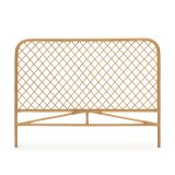 Citlalli rattan headboard with a natural finish, for 150 cm beds