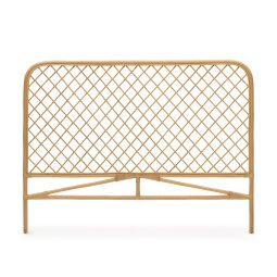 Citlalli rattan headboard with a natural finish, for 150 cm beds