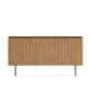 Licia solid mango wood and metal headboard with a black finish, for 180 cm beds