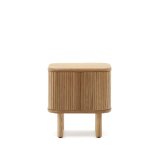 Mailen bedside table in ash veneer with a natural finish 50 x 55 cm