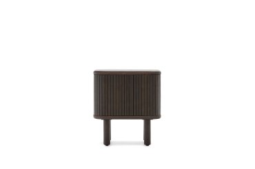 Mailen bedside table in ash veneer with a dark finish 50 x 55 cm