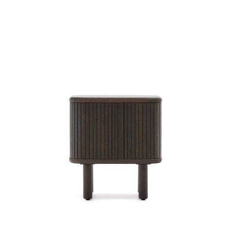 Mailen bedside table in ash veneer with a dark finish 50 x 55 cm