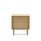 Lenon oak wood and veneer bedside table with 2 drawers, 50 x 55 cm FSC MIX Credit