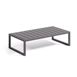 Comova 100% outdoor coffee table made from black aluminium, 60 x 114 cm