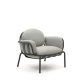 Fauteuil de jardin Joncols en aluminium gris