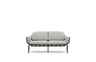 Sofá 2 plazas de exterior Joncols de aluminio con acabado pintado gris 165 cm