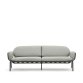 Joncols outdoor aluminium 3 seater sofa with powder coated grey finish, 225 cm