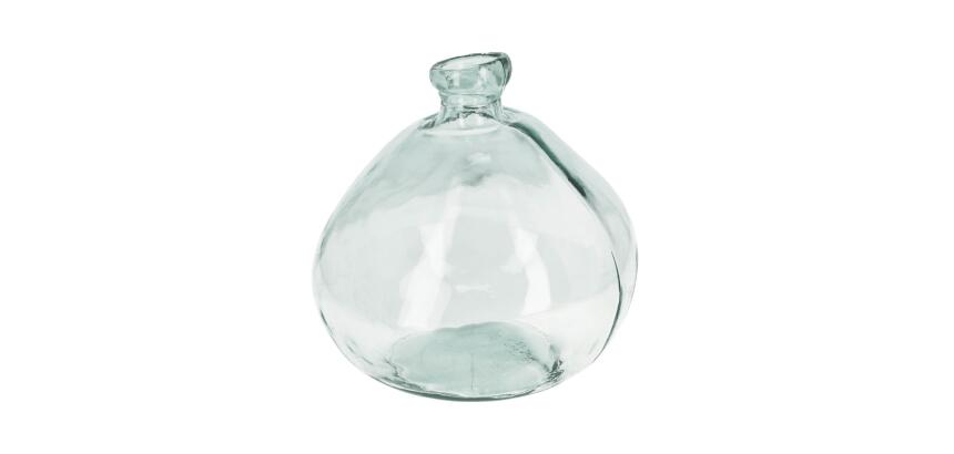 Jarrón Brenna grande de vidrio transparente 100% reciclado