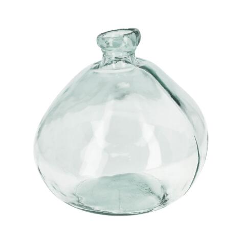 Jarrón Brenna grande de vidrio transparente 100% reciclado