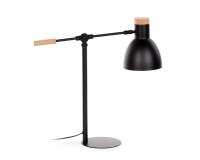 Lámpara de mesa Tescarle de madera de haya y acero
