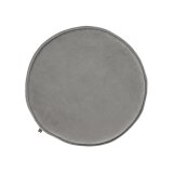 Galette de chaise ronde Rimca velours gris clair Ø 35 cm