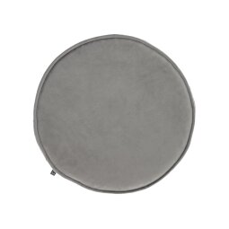 Rimca round velvet chair cushion in light grey, 35 cm