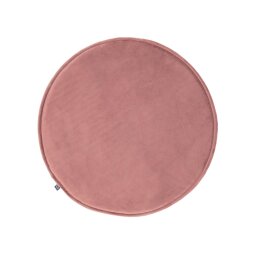 Galette de chaise ronde Rimca velours rose Ø 35 cm