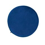 Rimca round velvet chair cushion in blue, 35 cm