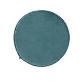 Rimca rond stoelkussen fluweel turquoise Ø 35 cm