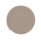 Galette de chaise ronde Rimca velours taupe Ø 35 cm