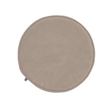 Galette de chaise ronde Rimca velours taupe Ø 35 cm