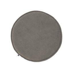 Cojín para silla redondo Sora pana gris Ø 35 cm