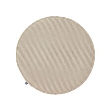 Galette de chaise ronde Sora velours côtelé taupe Ø 35 cm