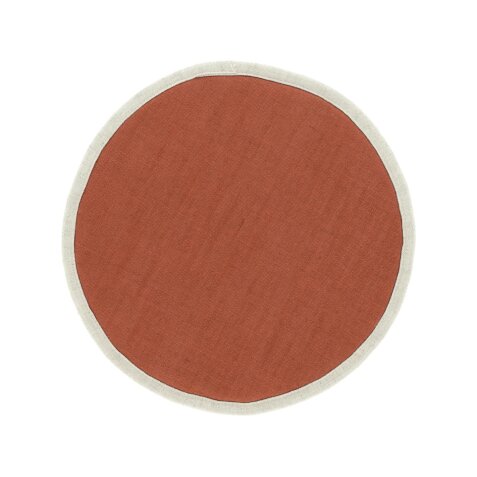 Prisa round chair cushion in terracotta, 35 cm