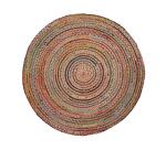 Tapis rond Saht en jute et en coton multicolore Ø 100 cm