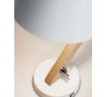 Aplique Muse de madera de haya y acero con acabado blanco