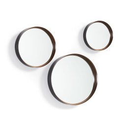 Set Ralphe de 3 espejos de acero Ø 51 cm / Ø 41 cm / Ø 30 cm