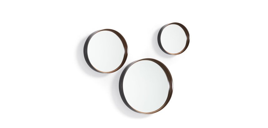 Set Ralphe de 3 espejos de acero Ø 51 cm / Ø 41 cm / Ø 30 cm