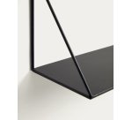 Teg Wandplank Driehoek in staal met zwarte afwerking 40 x 20 cm