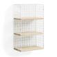 Deland wall shelves in solid fir and steel with white finish 30 x 50 cm