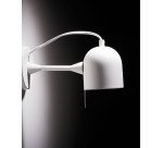 Aplique Lucilla de acero con acabado blanco