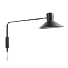 Aria wall light in steel with black finish