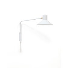 Aria-wandlamp van staal met witte afwerking