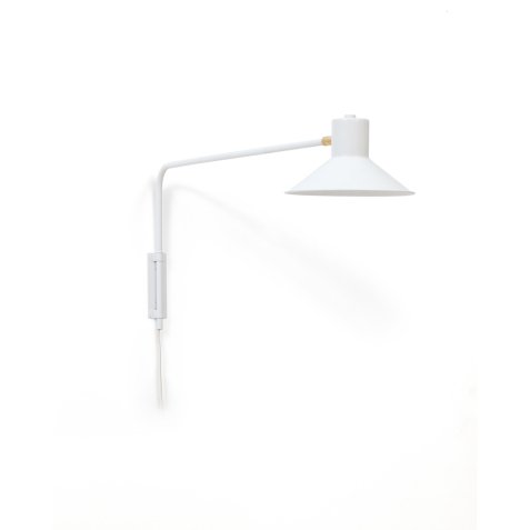 Aria steel wall light with white finish