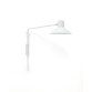 Aria steel wall light with white finish