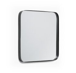 Espejo de pared Marco metal negro 40 x 40 cm