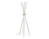 Perchero Chelsey acero blanco y madera maciza de caucho 170 cm