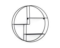 Estantería de pared Across de acero con acabado negro Ø 55 cm
