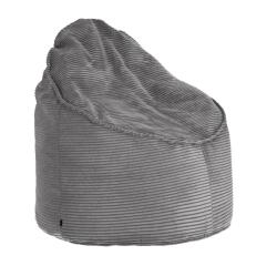 Puf Wilma pana gruesa gris Ø 80 cm