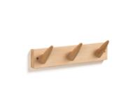 Colgador de pared Natane 3 ganchos madera abedul