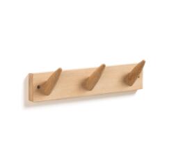 Colgador de pared Natane 3 ganchos madera abedul