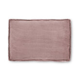 Blok kussen in roze corduroy met brede naad, 40 x 60 cm