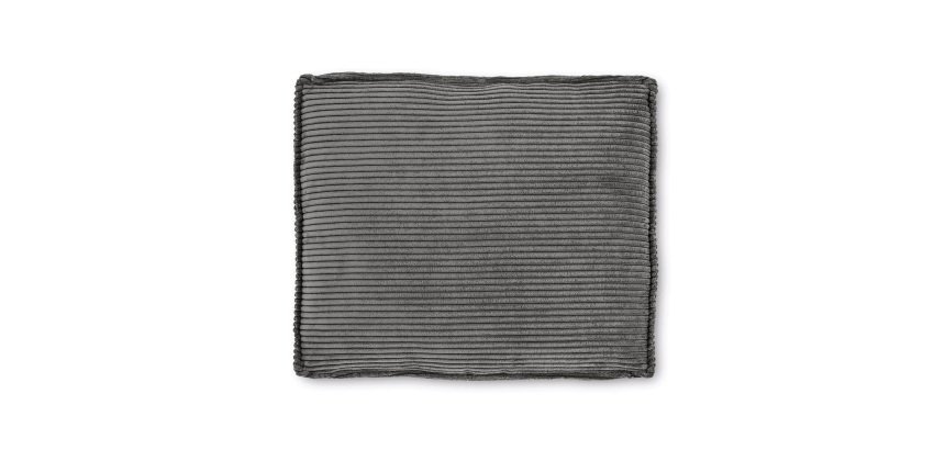 Cojín Blok de pana gruesa gris 50 x 60 cm